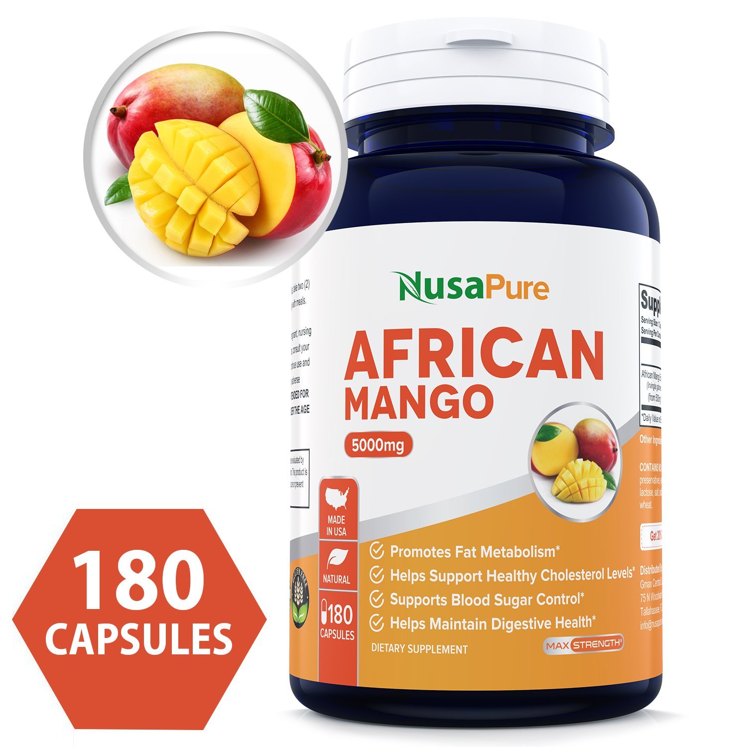 Best <b>African</b> <b>Mango</b> Cleanse 5000MG 180 Capsules (NON-GMO & Gluten Free) ...